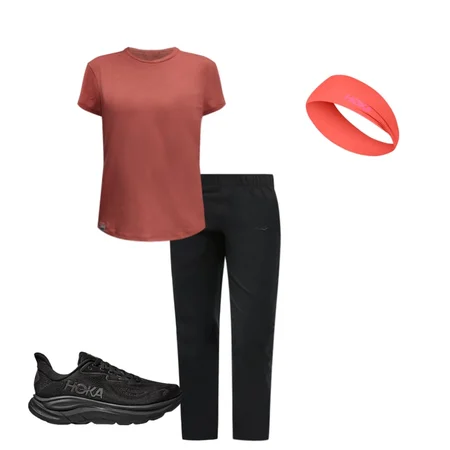 Clifton 10, HOKA Headband, Woodland Hike Pant, HOKA Essential Tee, 