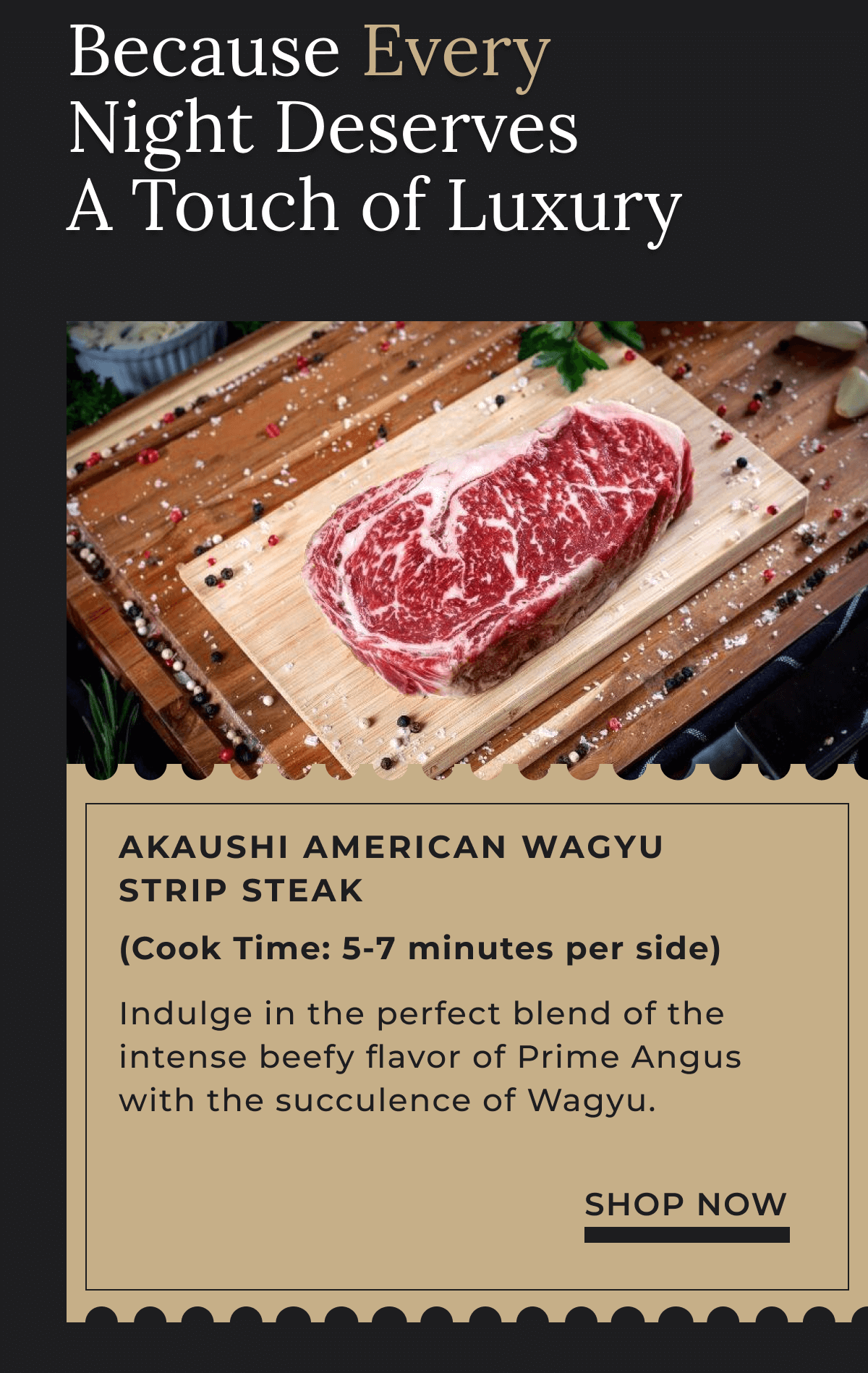 Akaushi American Wagyu Strip Steak