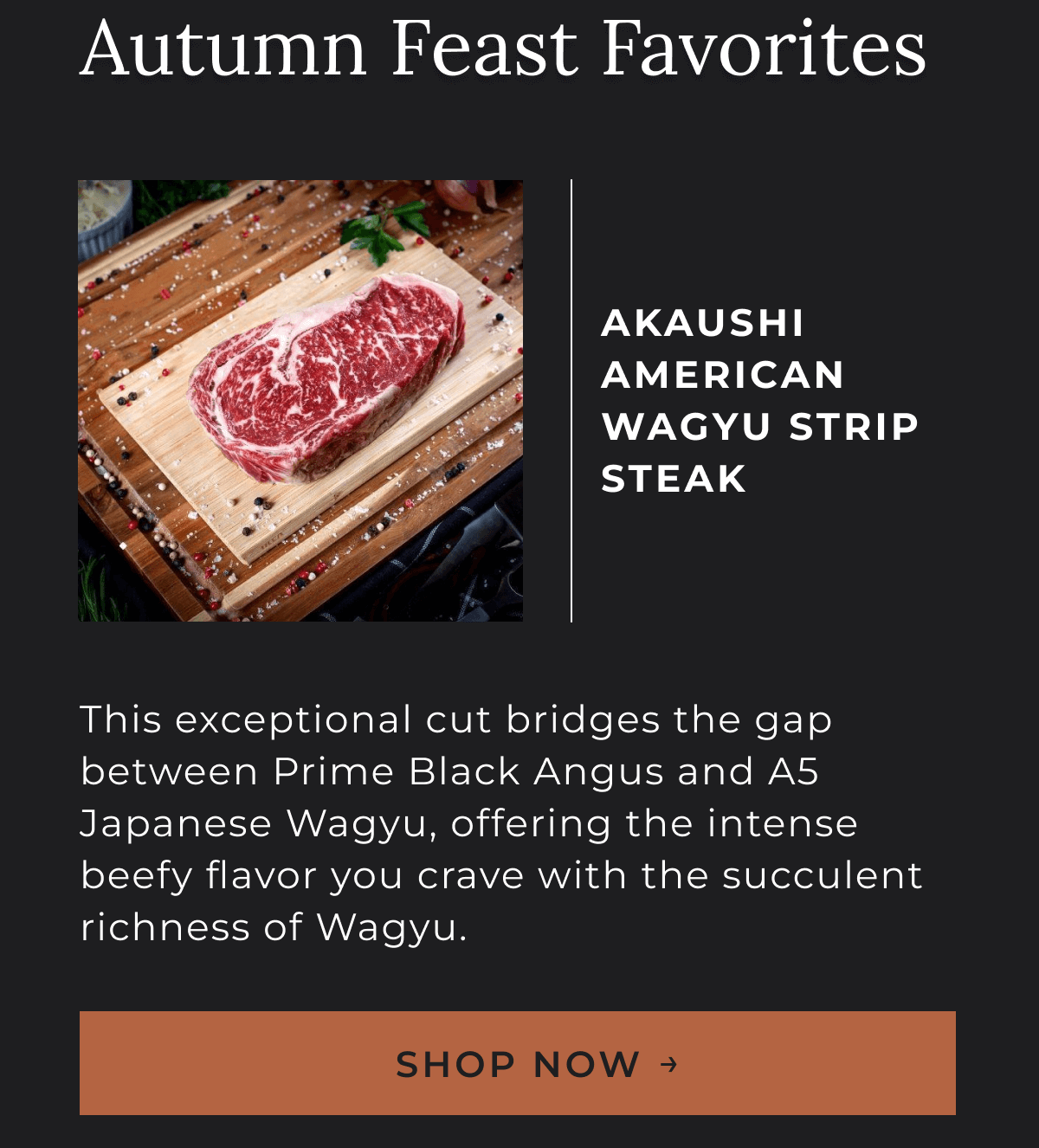 Akaushi American Wagyu Strip Steak 16oz
