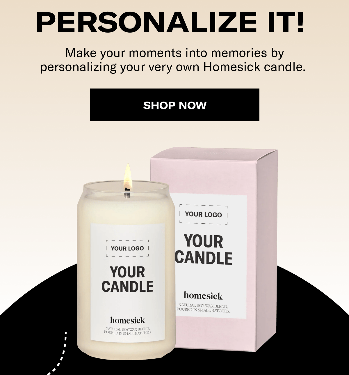 Personalize it! | Make your moments into memories by personalizing your very own Homesick candle.&nbsp;| Shop now