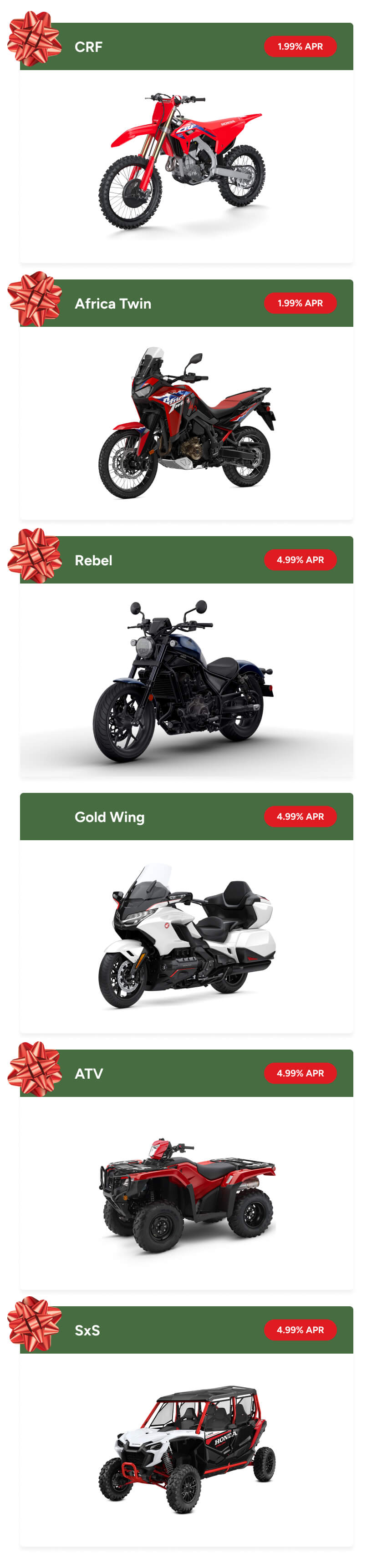 Awesome Deals on Awesome Honda products