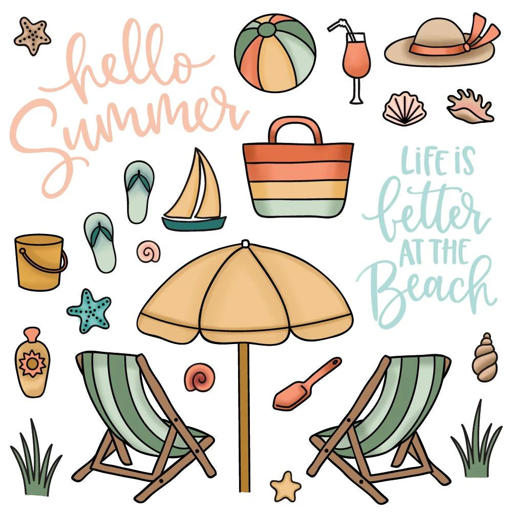 Image of Hello Summer - 6x6 Stamp Set