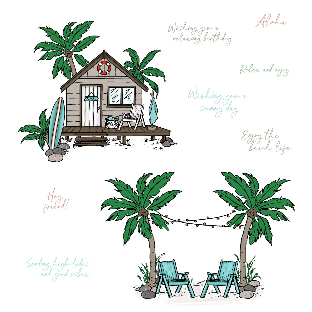 Image of Beach Please - 6x8 Stamp Set