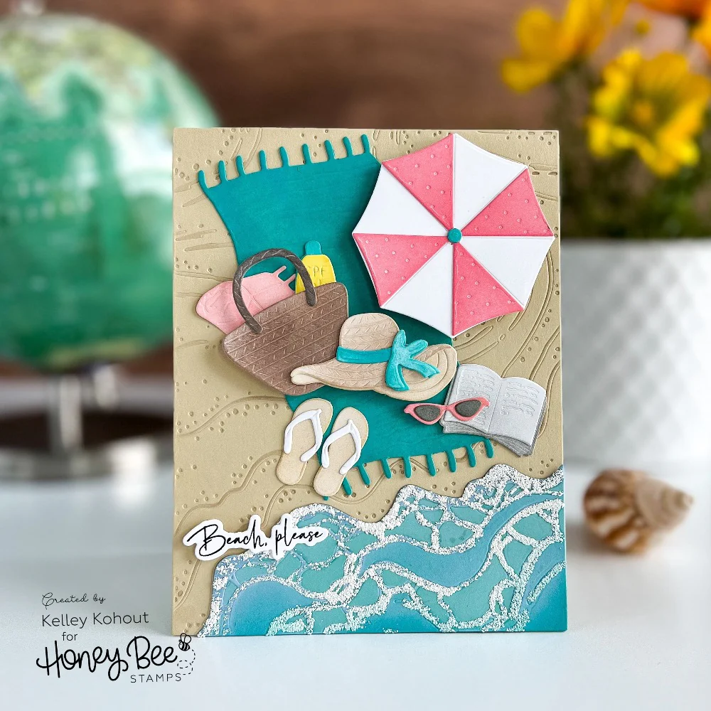 Image of Beach Break - Set of 2 Coordinating 6x6" Stencil