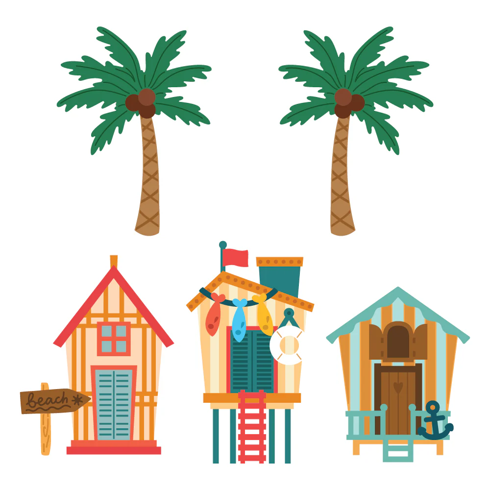 Image of Lovely Layers: Beach Houses - Honey Cut