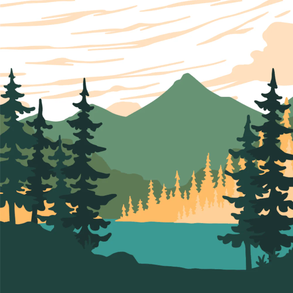 Image of At The Lake Set Of 6 Layering 6x6" Stencils