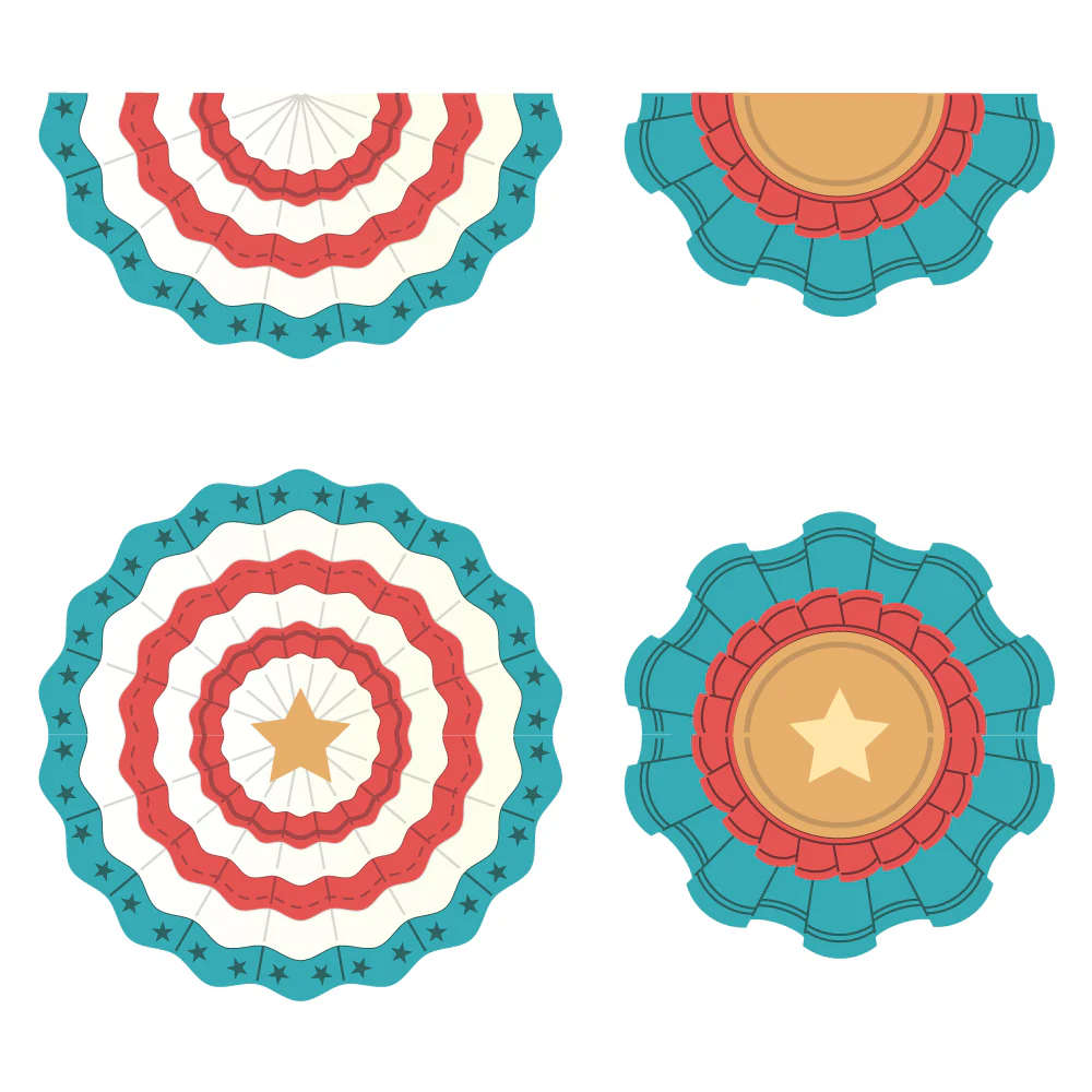 Image of Lovely Layers:  Bunting Dies - Honey Cut