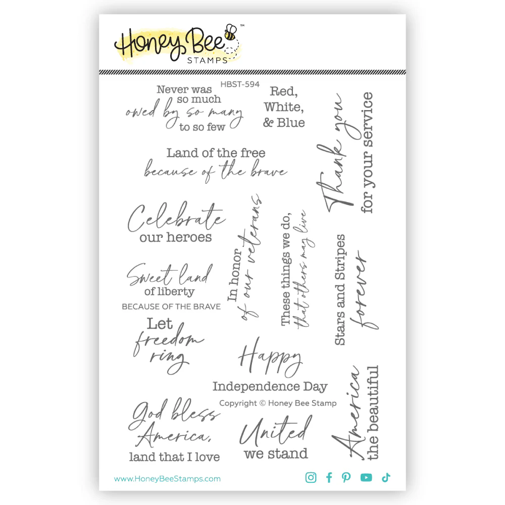 Image of Because Of The Brave - 4x6 Stamp Set
