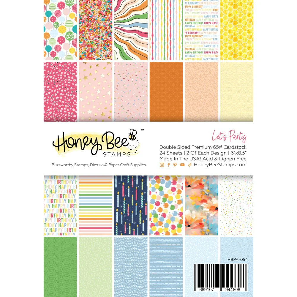 Image of Let's Party Paper Pad 6x8.5 - 24 Double Sided Sheets