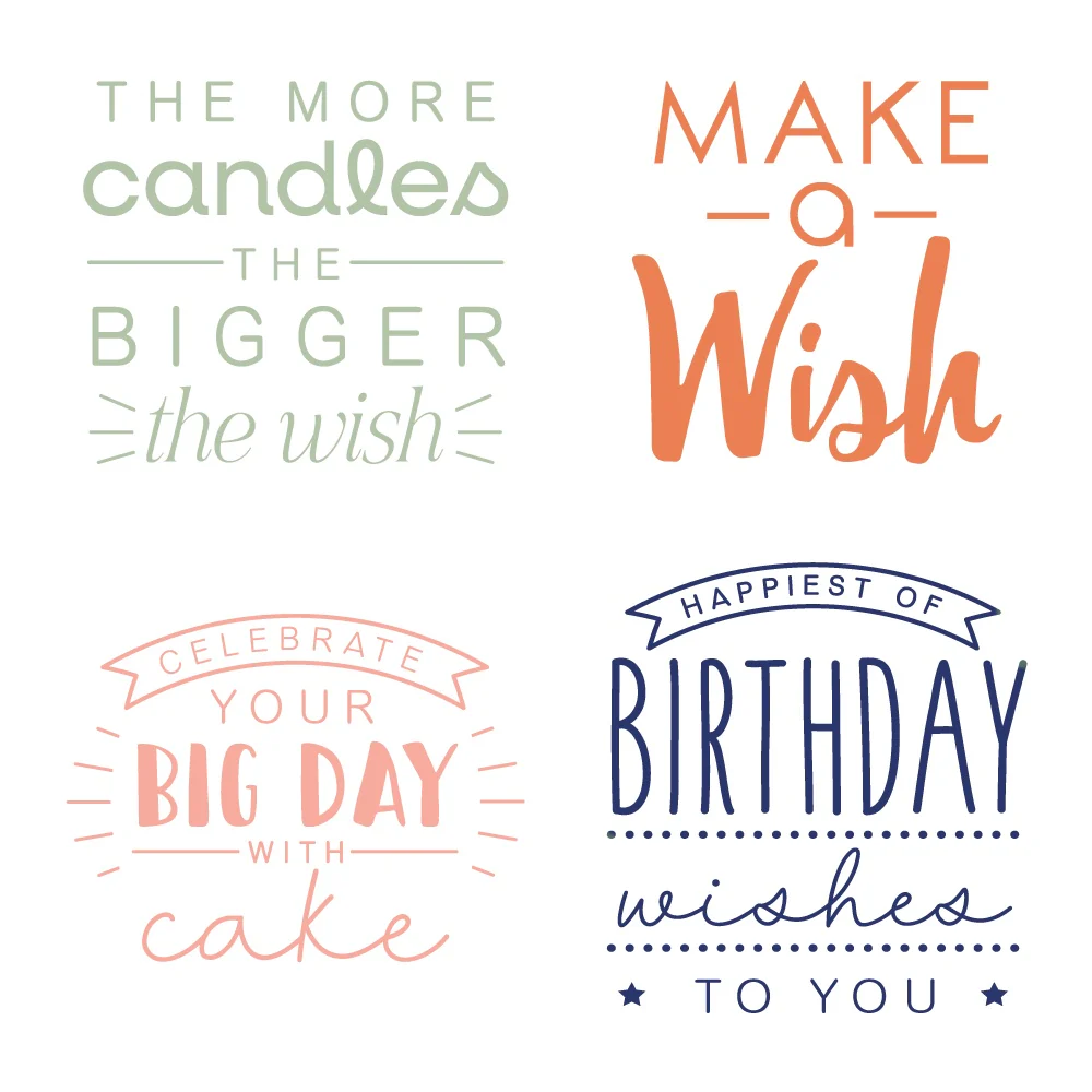Image of Big Bold Birthday 4x4 Stamp Set