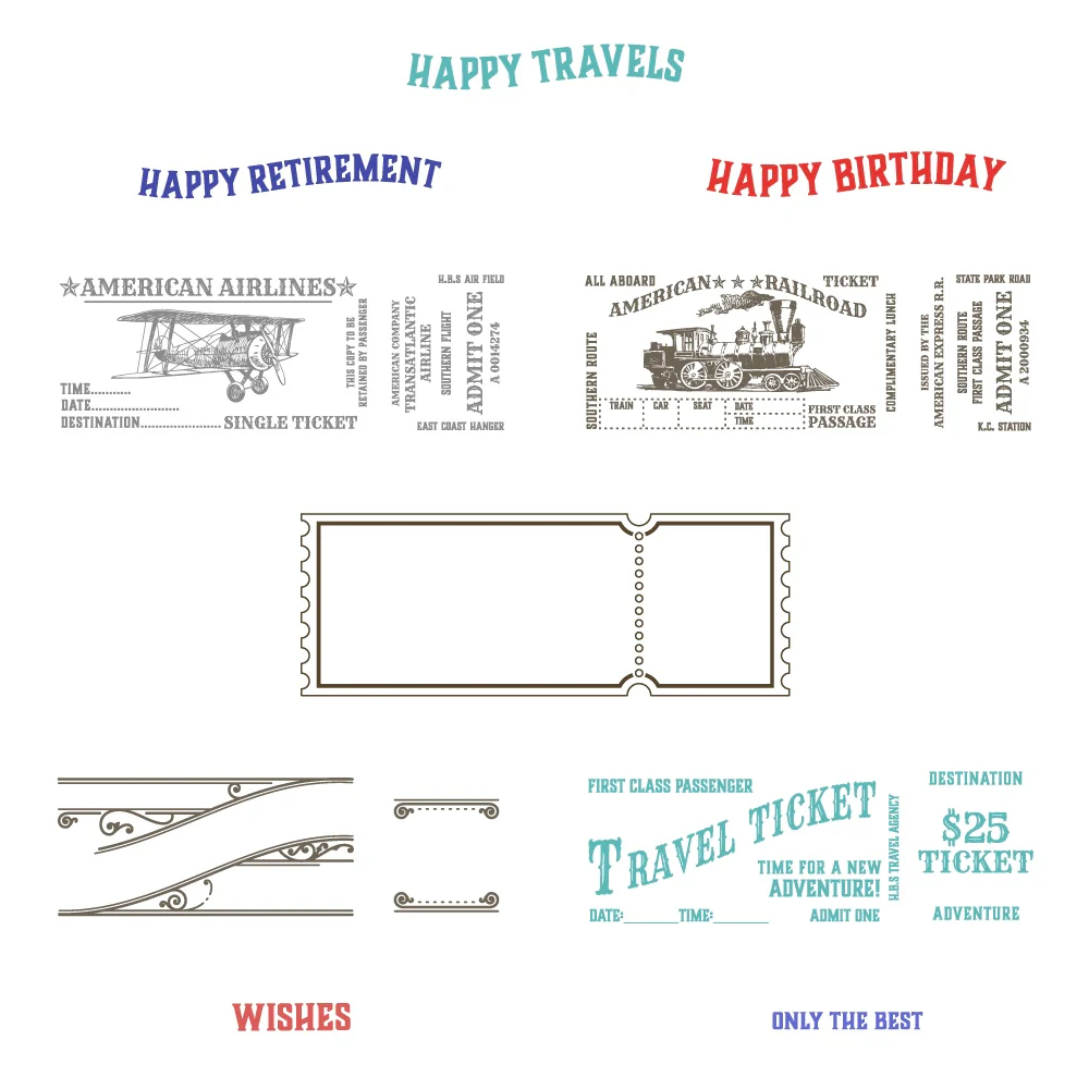 Image of Ticket To Ride - 6x8 Stamp Set