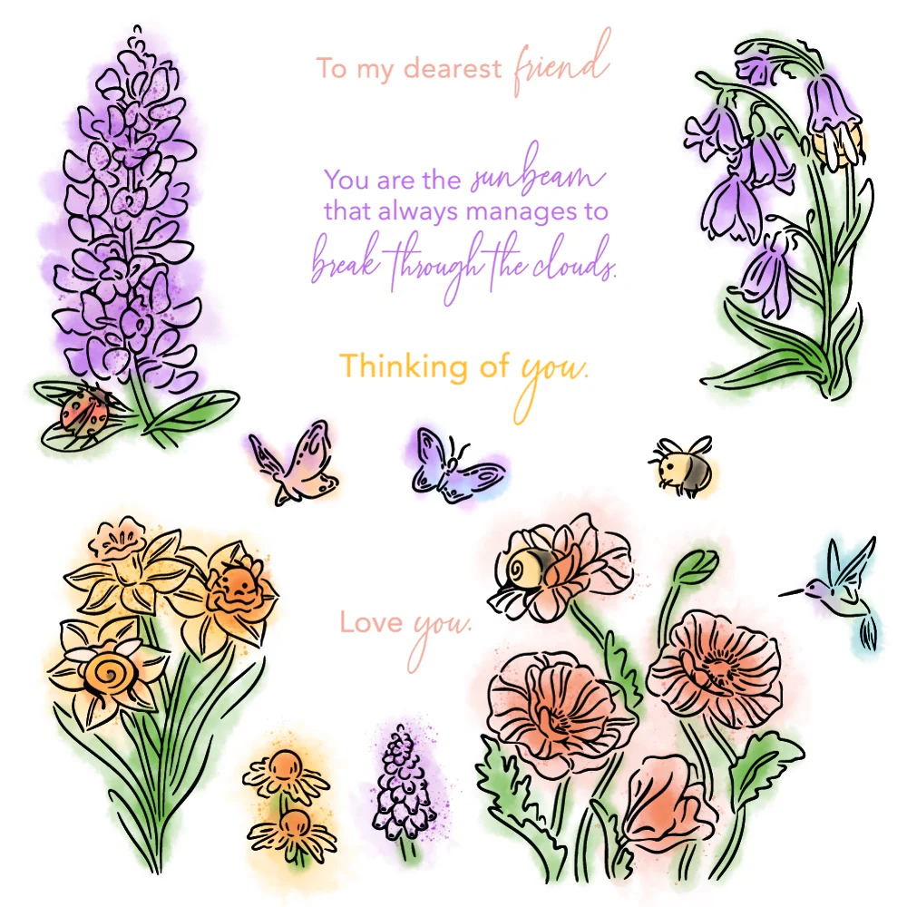 Image of Bees & Bonnets 5x6 Stamp Set