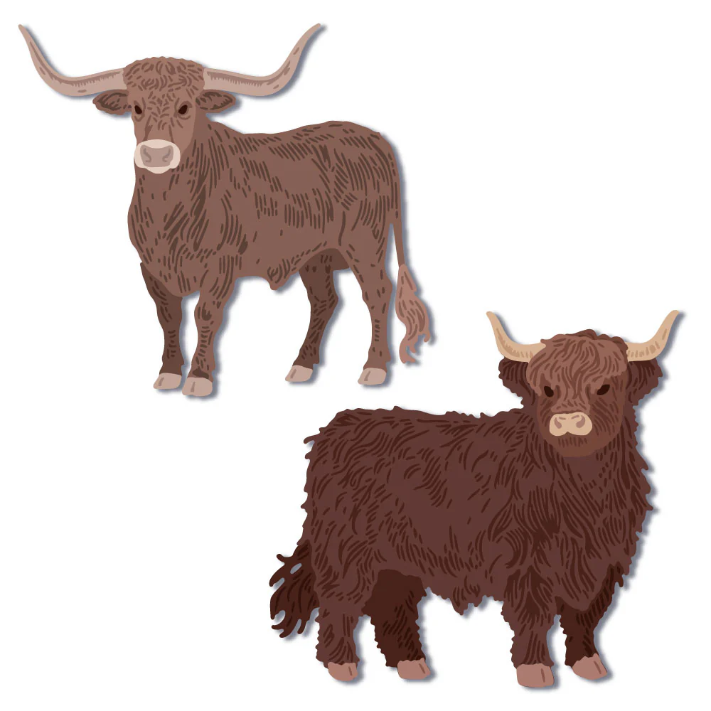 Image of Lovely Layers: Hooves & Horns - Honey Cuts