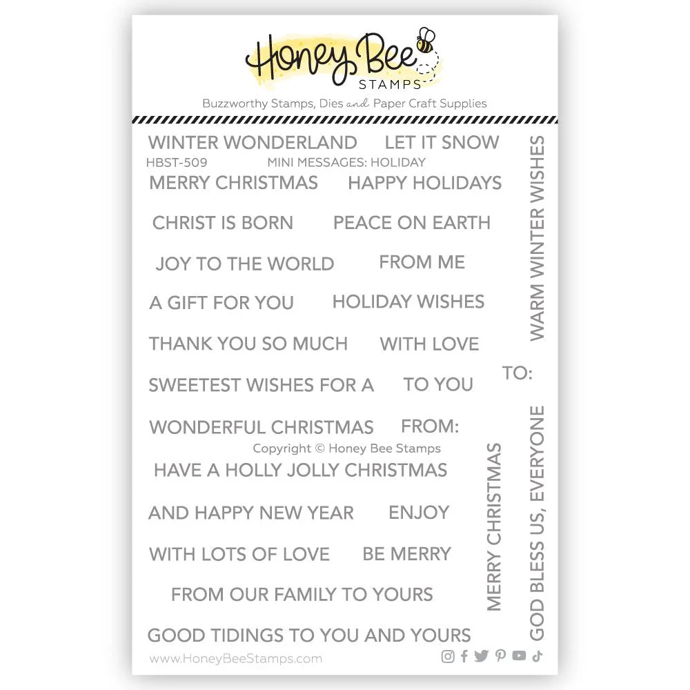 Image of Mini Messages: Holiday - 4x5 Stamp Set