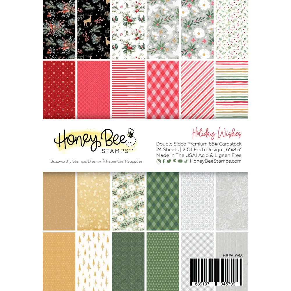 Image of Holiday Wishes Paper Pad 6x8.5 - 24 Double Sided Sheets