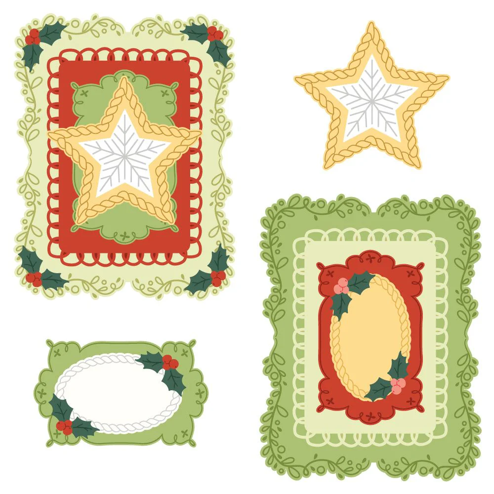 Image of Decorative Star Layering Frames - Honey Cuts