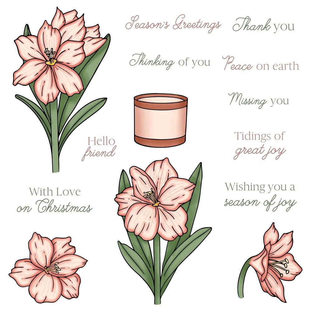 Image of Holiday Blooms - 6x8 Stamp Set
