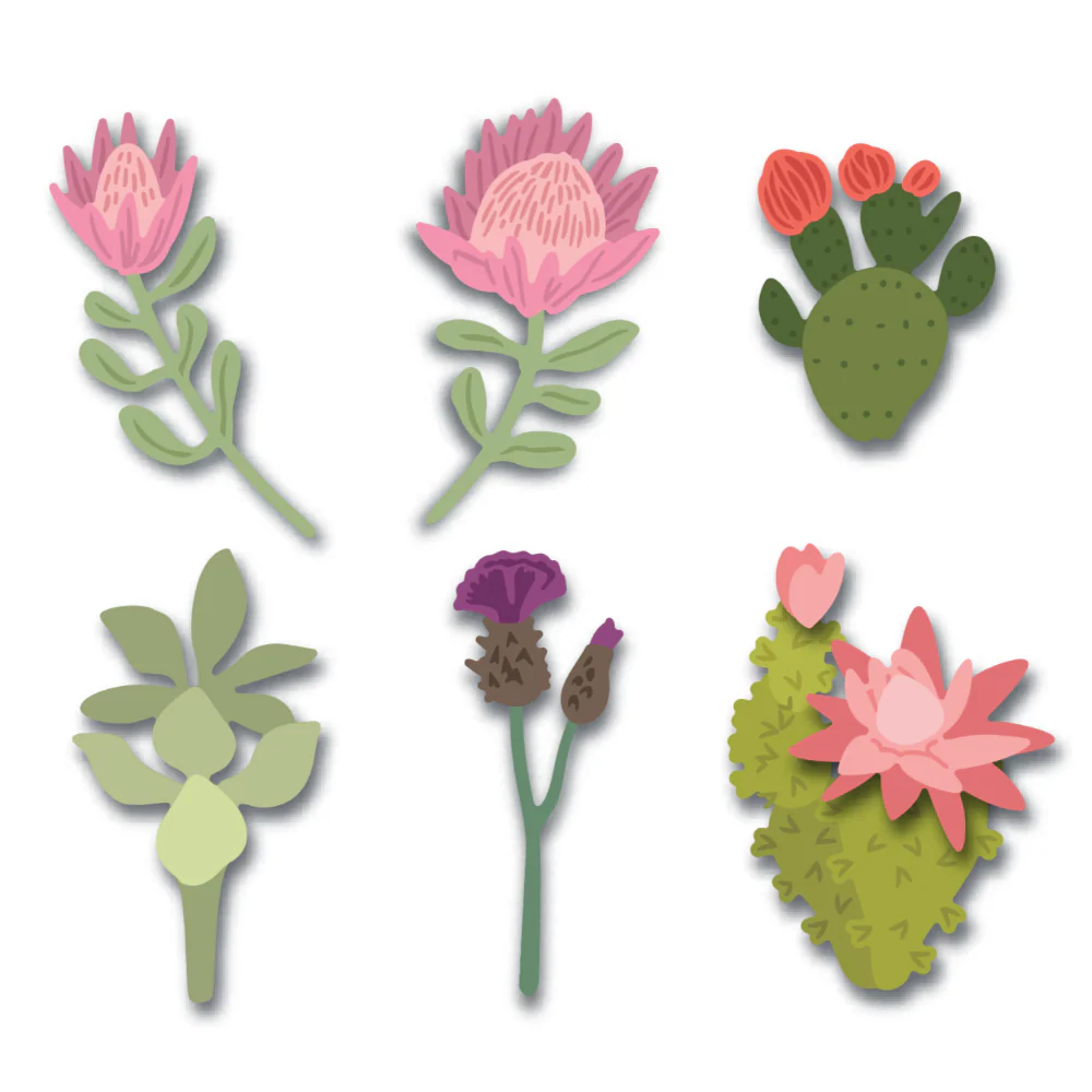 Image of Lovely Layers: Mini Desert Blooms - Honey Cuts