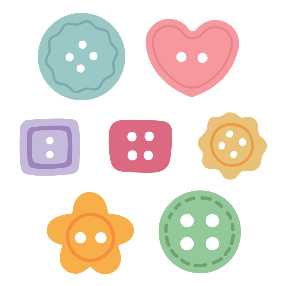Image of In Stitches: Buttons - Honey Cuts