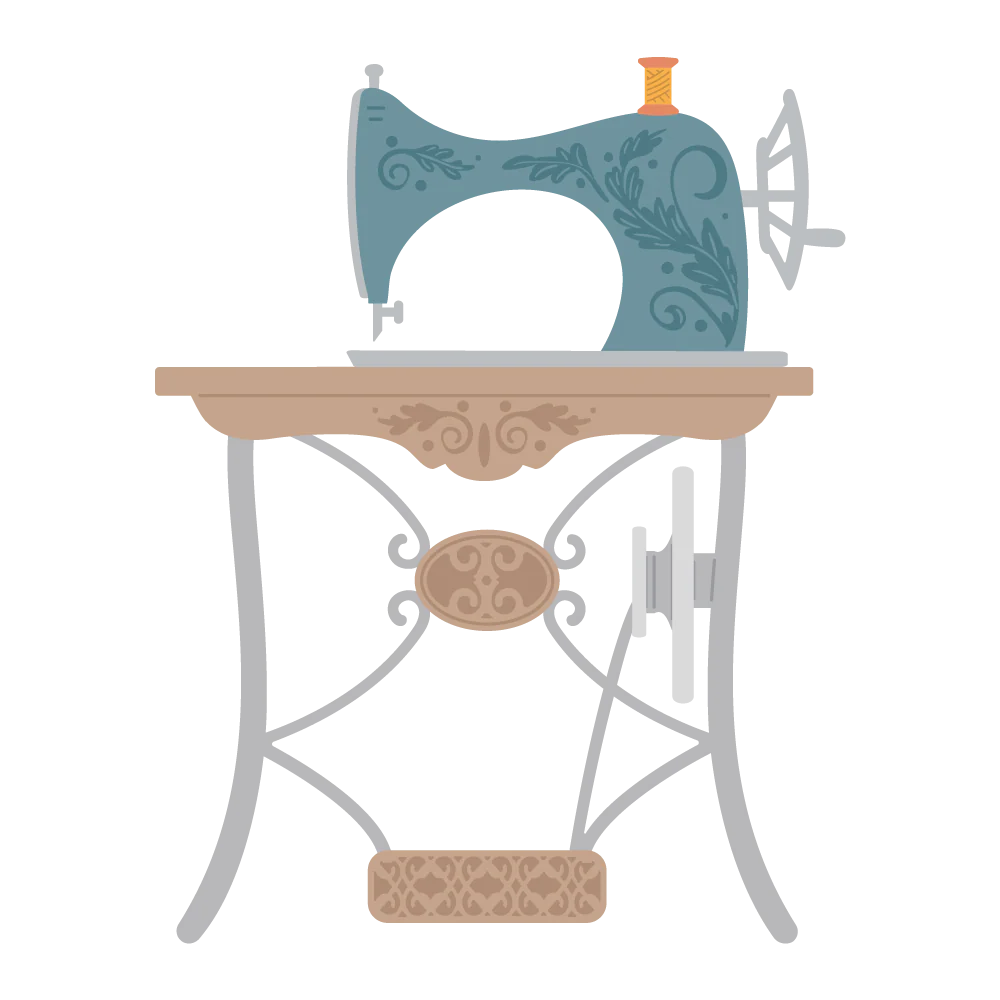 Image of Lovely Layers: Antique Sewing Table - Honey Cuts