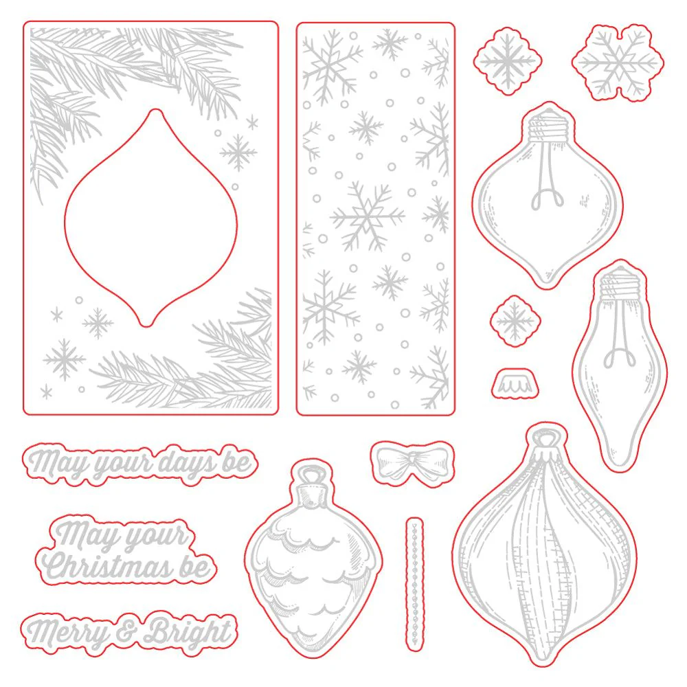 Image of Christmas Lights Vintage Gift Card Box Add-On - Honey Cuts - Retiring