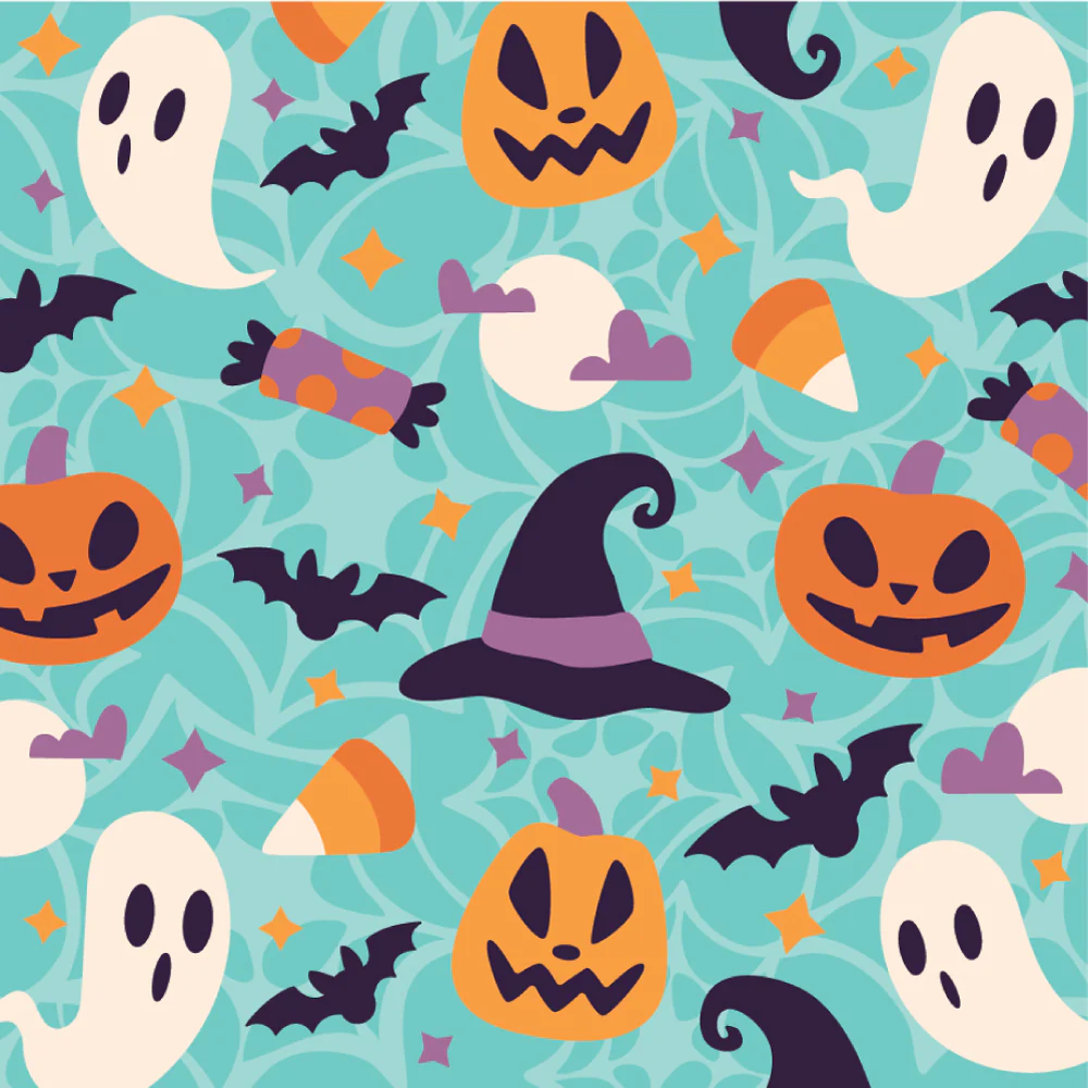 Image of Happy Haunting - Set of 6 - 6"x6" Background Stencils