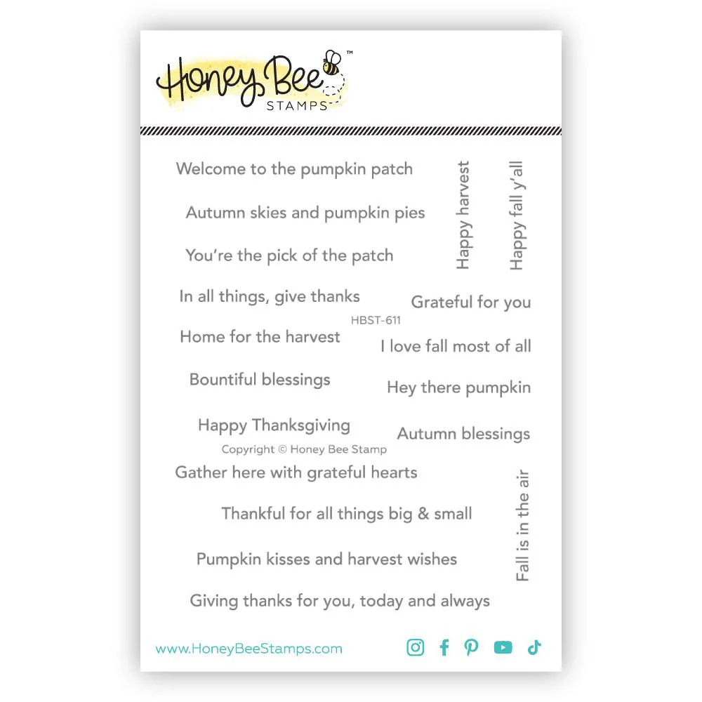Image of Mini Messages: Fall - 4x6 Stamp Set