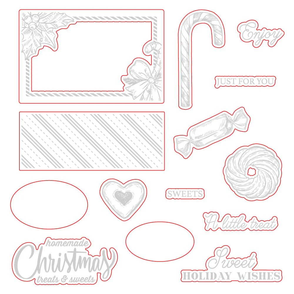 Image of Holiday Treats Vintage Gift Card Box Add-On - Honey Cuts - Retiring