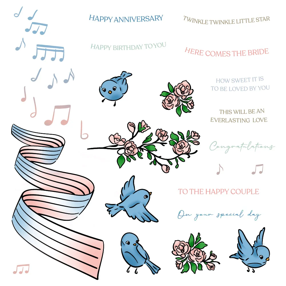 Image of Sweet Songs - 6x8 Stamp Set - Retiring