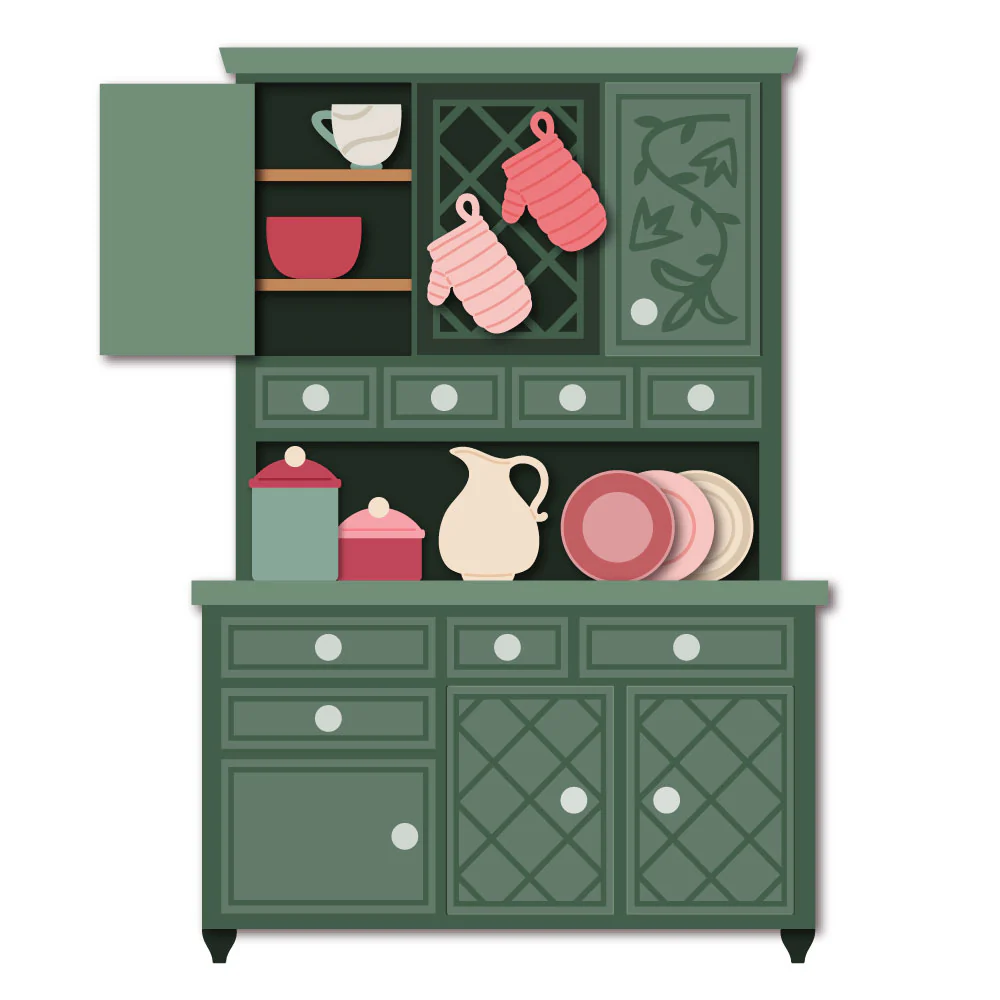 Image of Lovely Layers: Hoosier Cabinet - Honey Cuts - Stand-Alone Dies
