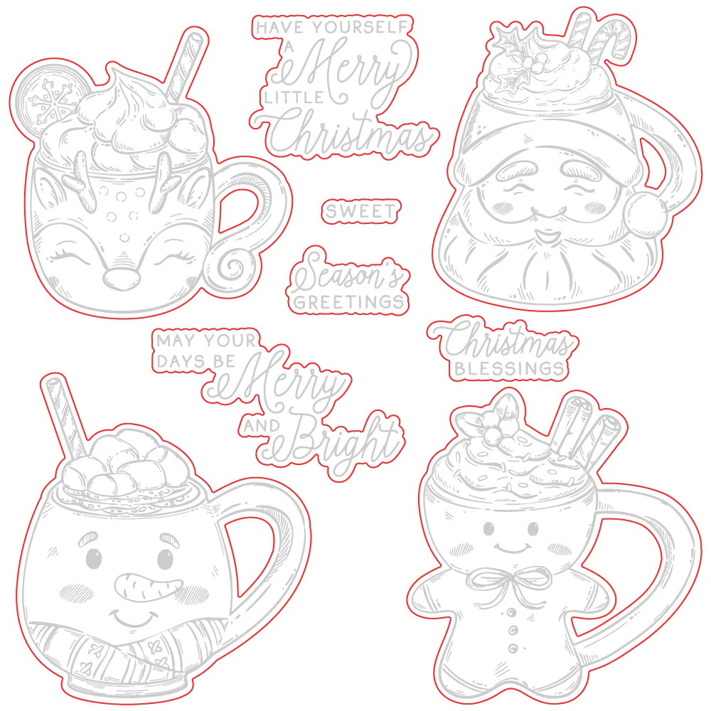Image of Sweet Season Mugs - Honey Cuts - Coordinating Dies