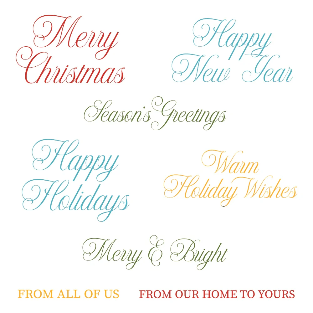 Image of Warm Holiday Wishes - 4"x 4" Stamp Set
