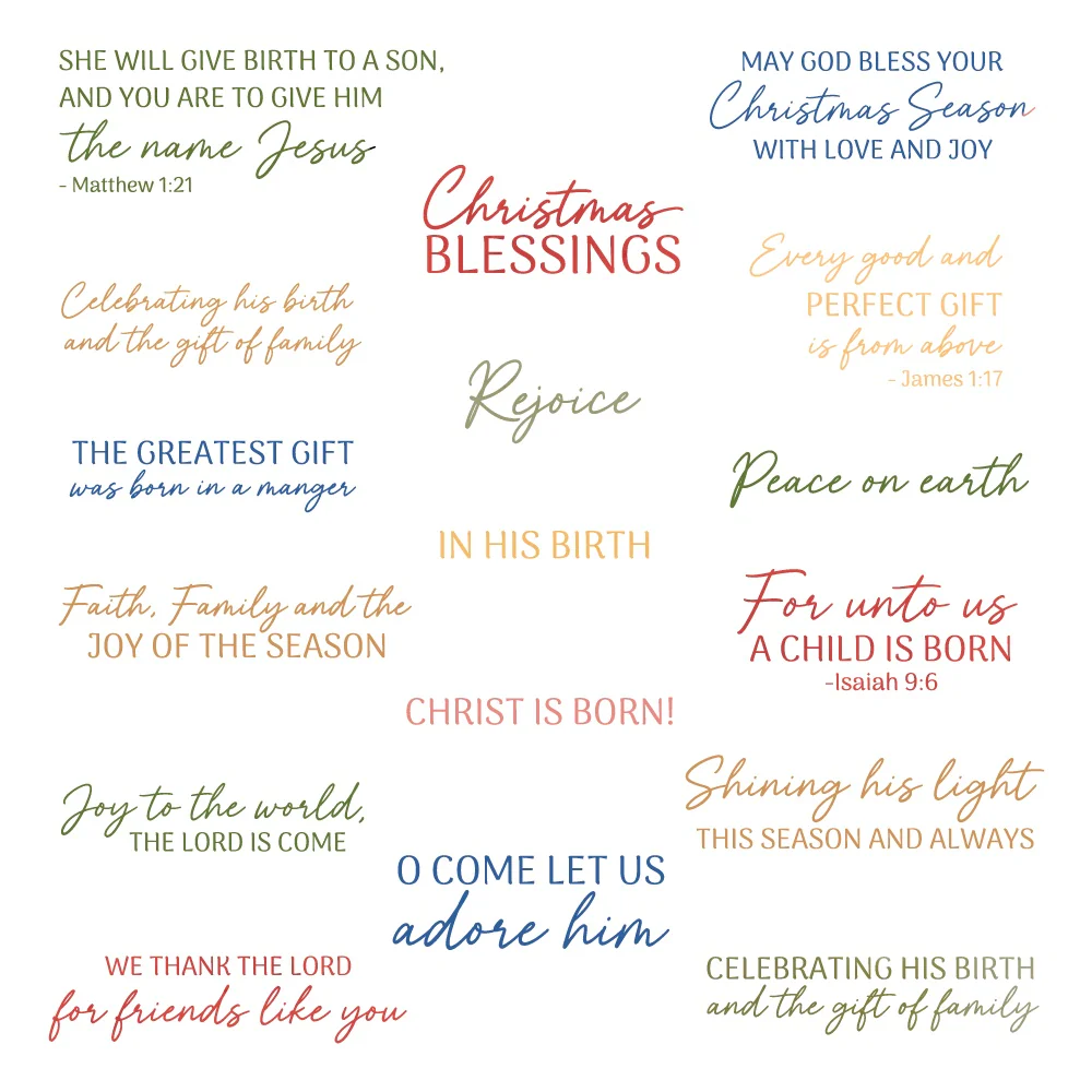 Image of Christmas Blessings - 4"x 6" Stamp Set