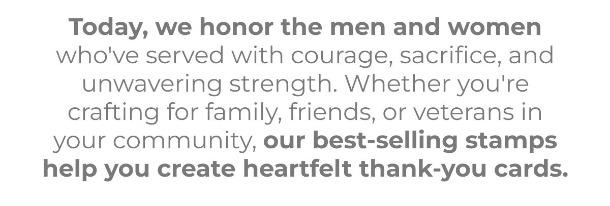 Today, we honor the men and women who've served with courage, sacrifice, and unwavering strength.
