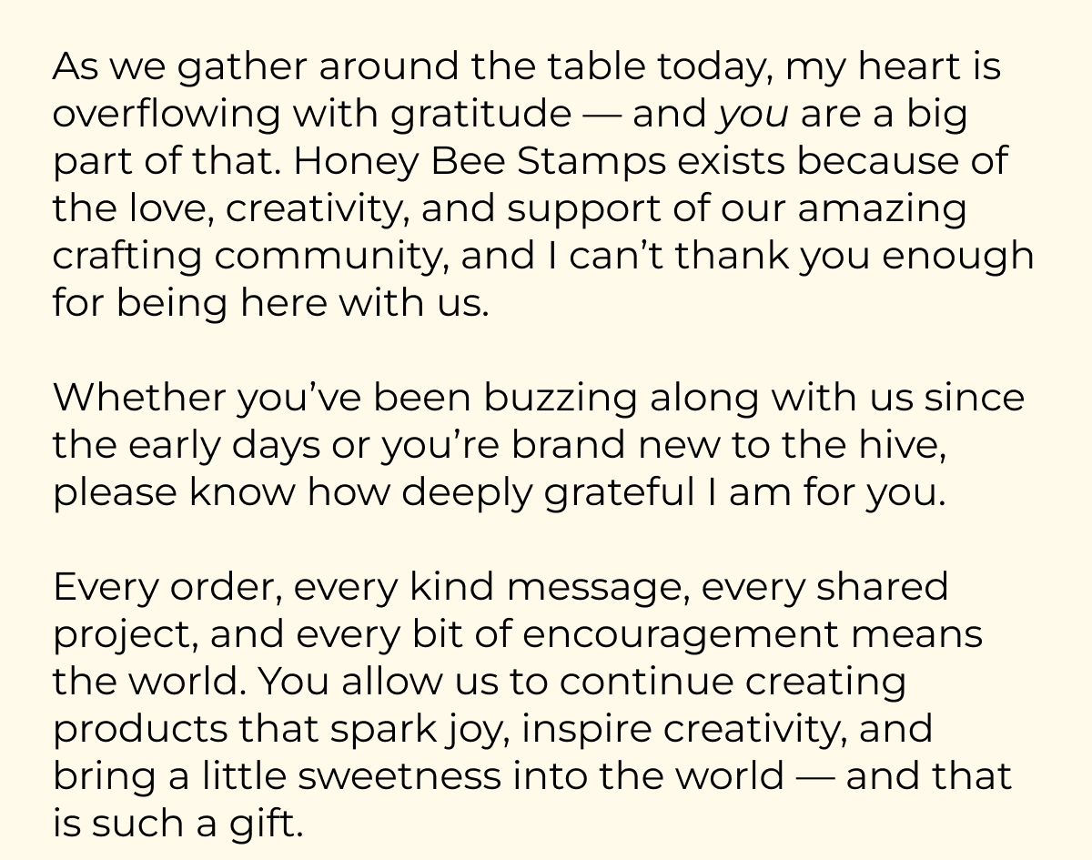 As we gather around the table today, my heart is overflowing with gratitude...