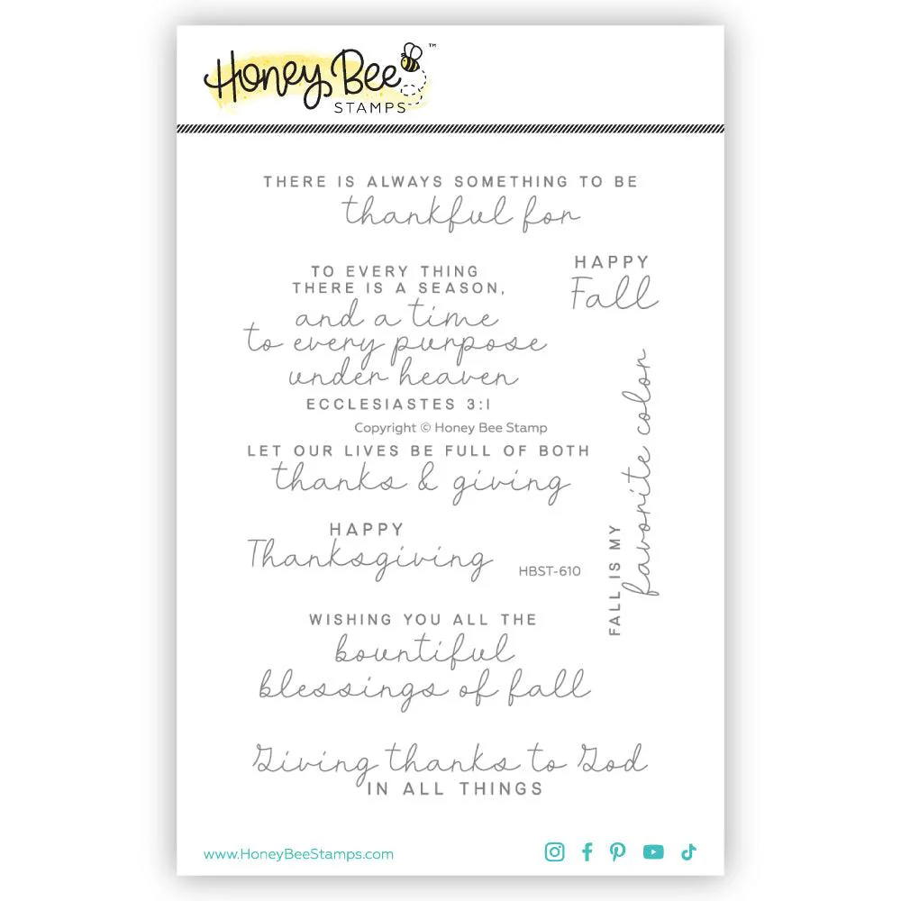 Image of Blessings Of Fall - 4x6 Photopolymer Stamp Set