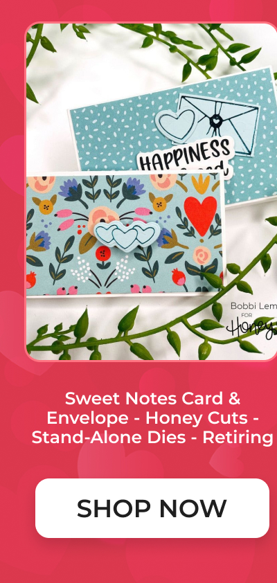 Sweet Notes Card & Envelope - Honey Cuts - Stand-Alone Dies - Retiring