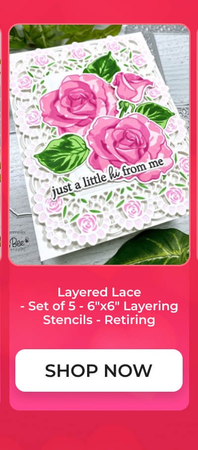 Layered Lace - Set of 5 - 6"x6" Layering Stencils - Retiring