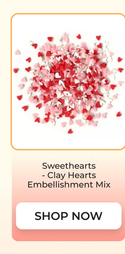 Sweethearts - Clay Hearts Embellishment Mix