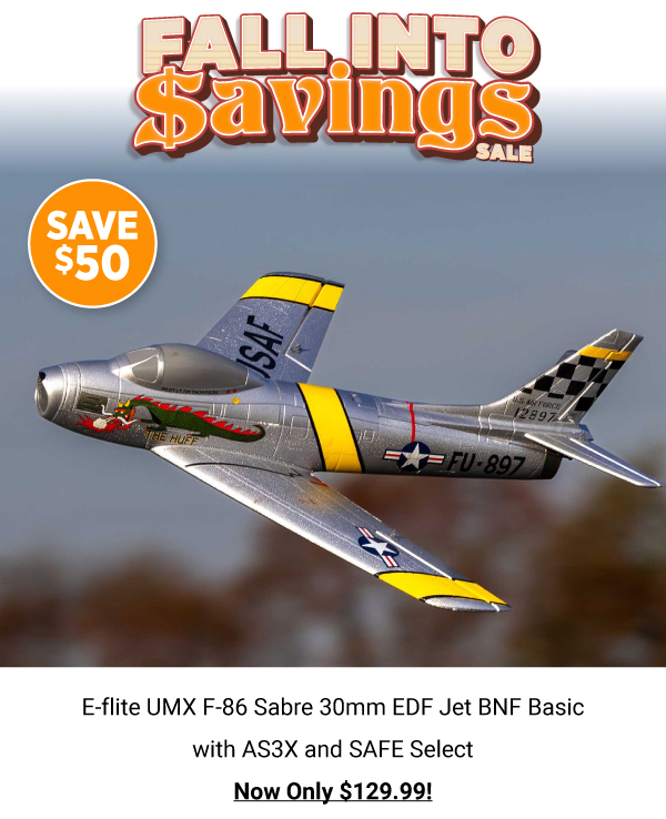 E-flute UMX F-86 EDF