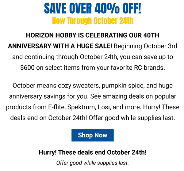 40th Anniversary Sale 