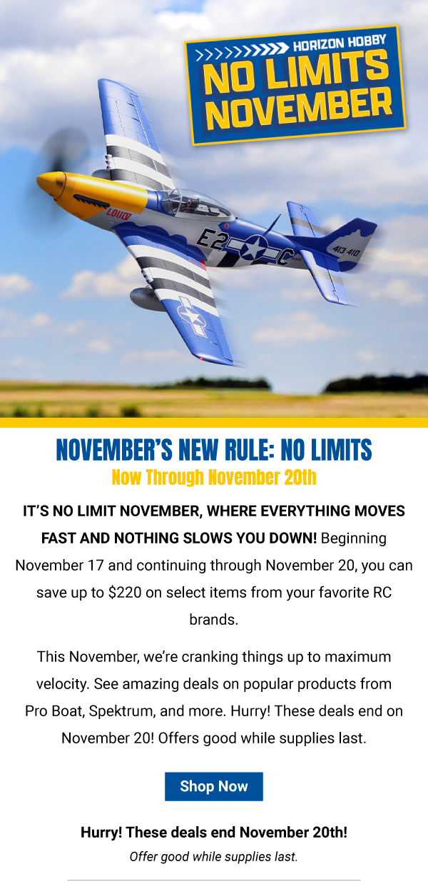 NO LIMITS NOVEMBER