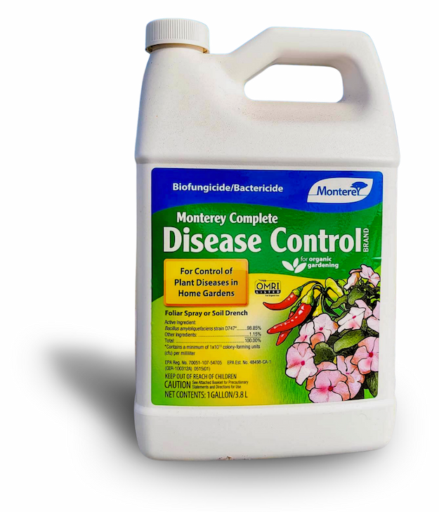 A White jug of Monterey Complete Disease Control. 