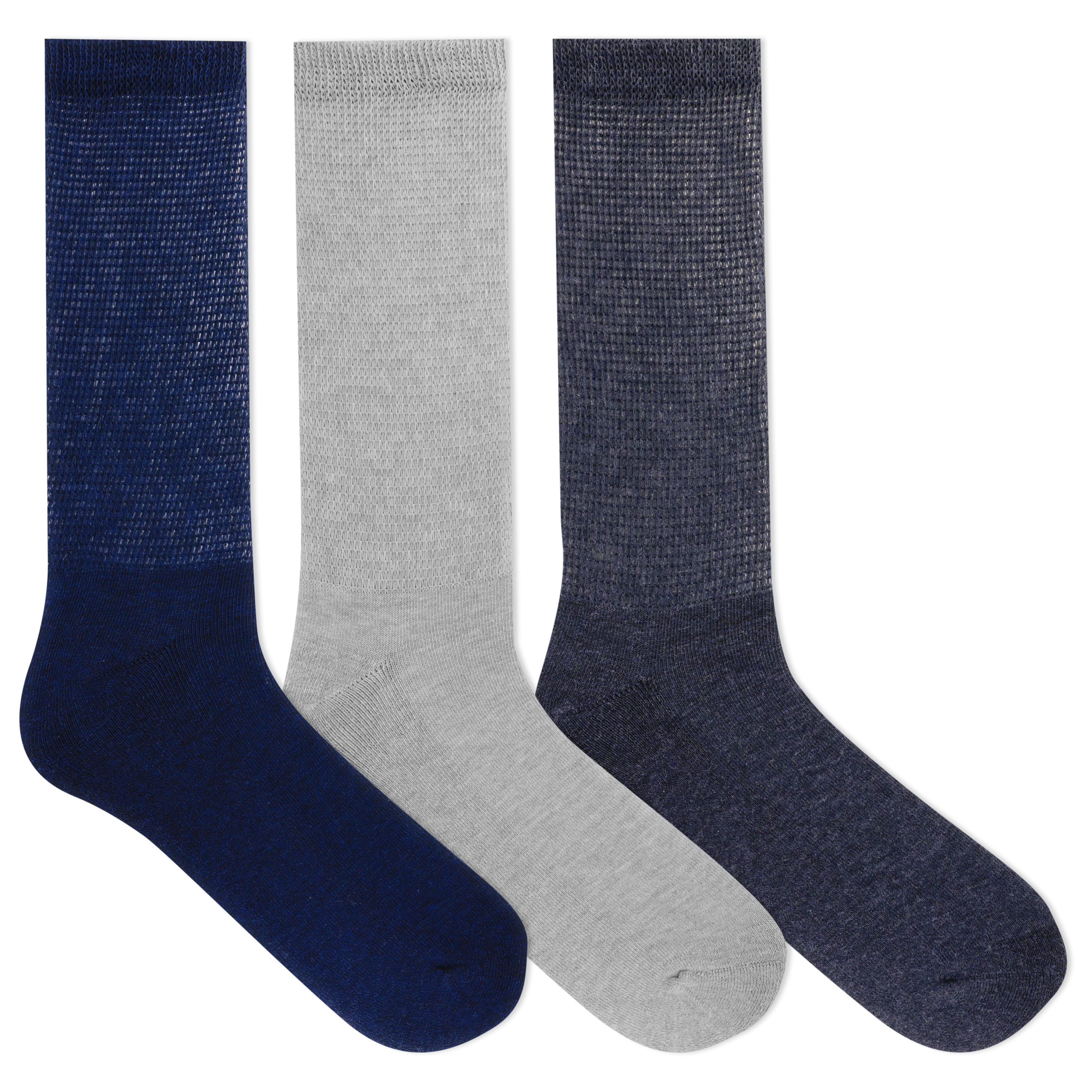 Dr. Scholl's Men's American Lifestyle Diabetes & Circulatory Crew Socks 3 Pair