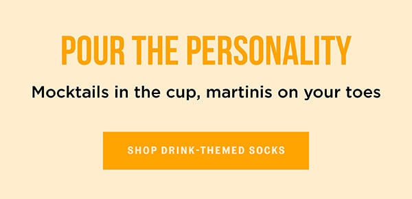 Pour the personality with drink-themed novelty socks