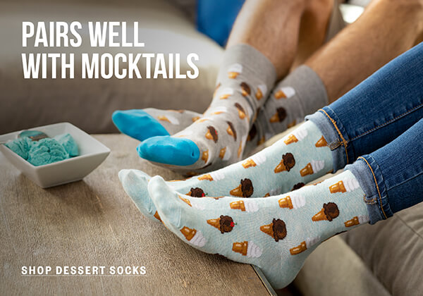 Pairs well with mocktails - shop dessert socks