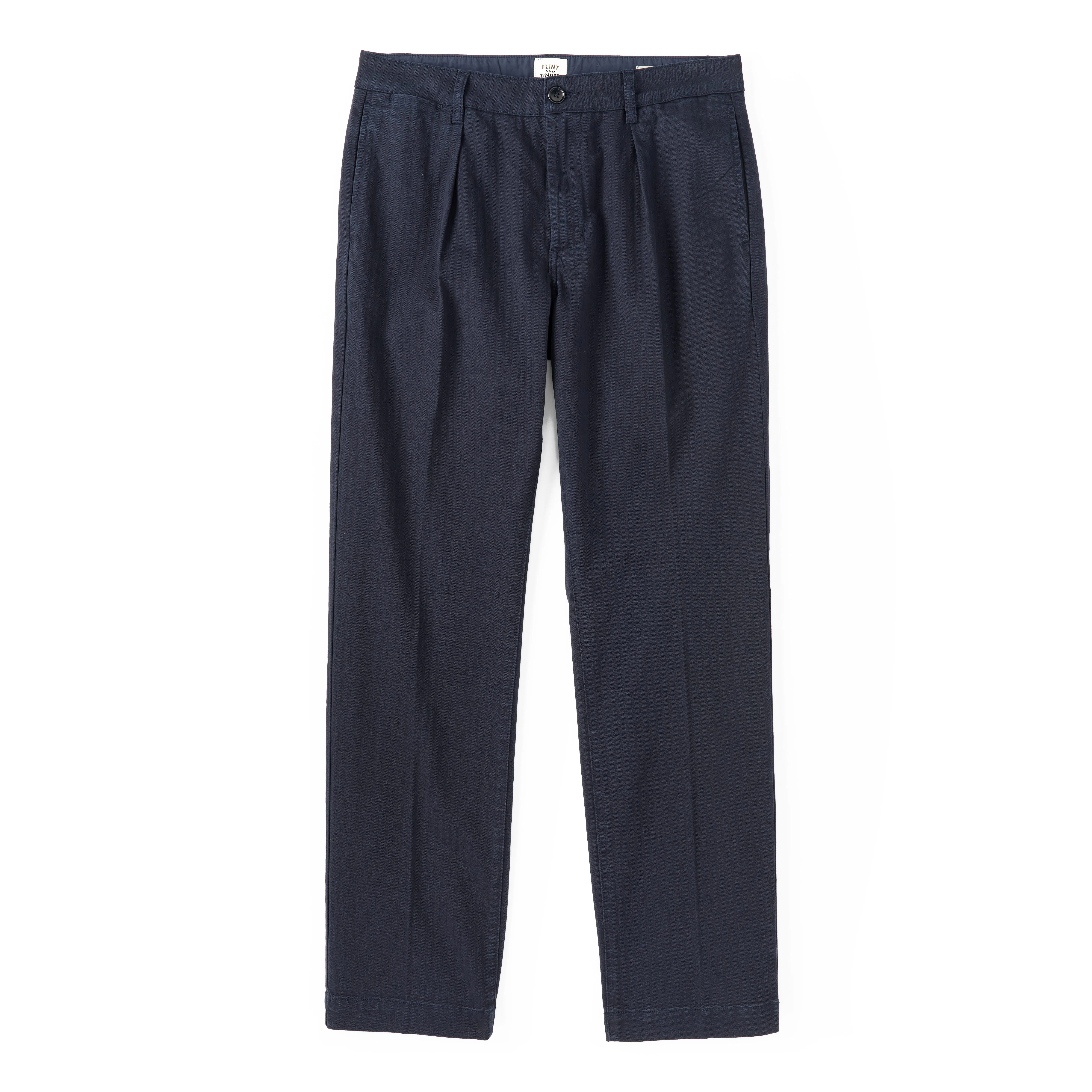Pleated Herringbone Chino - HB Classic