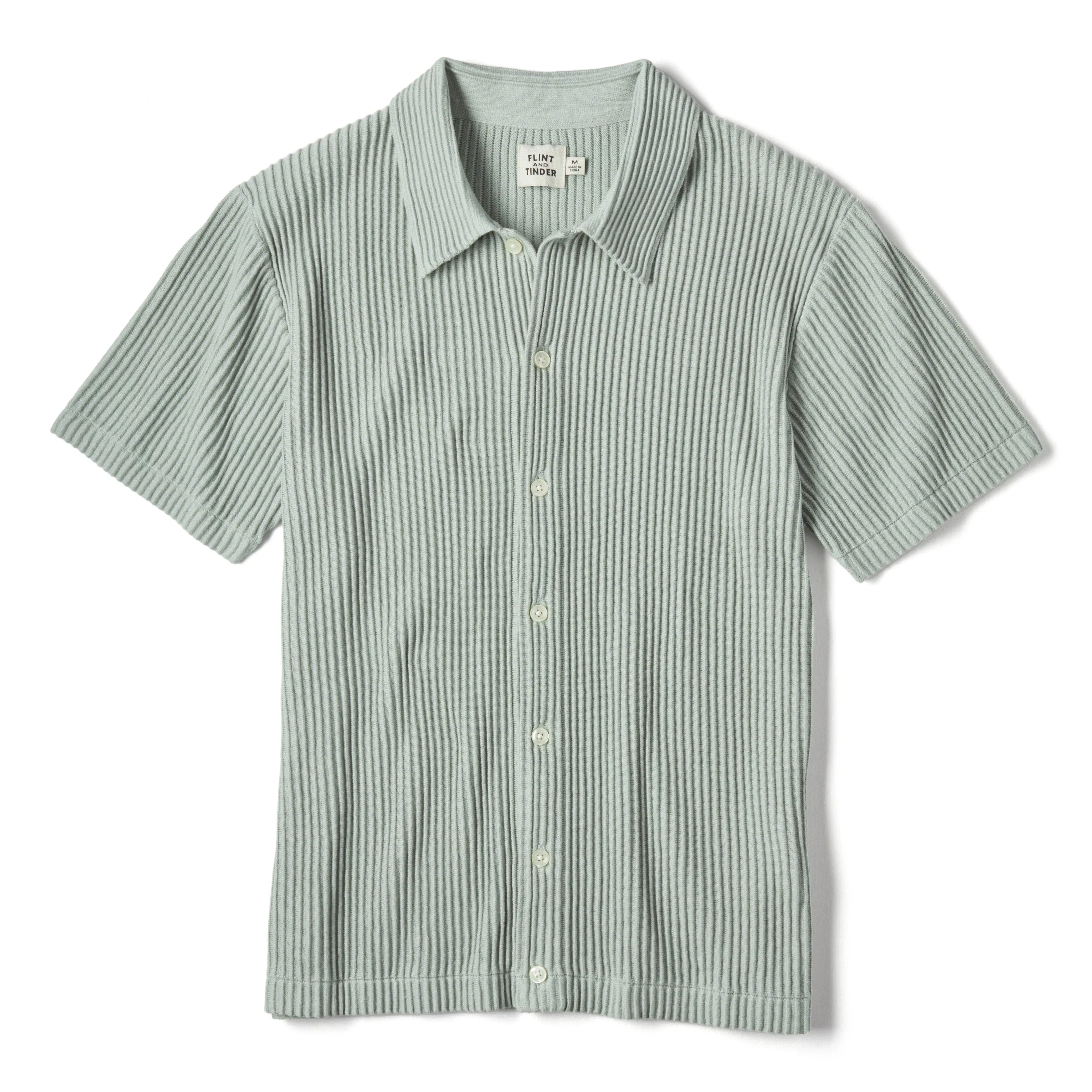Ribbed Button-Up Sweater Polo