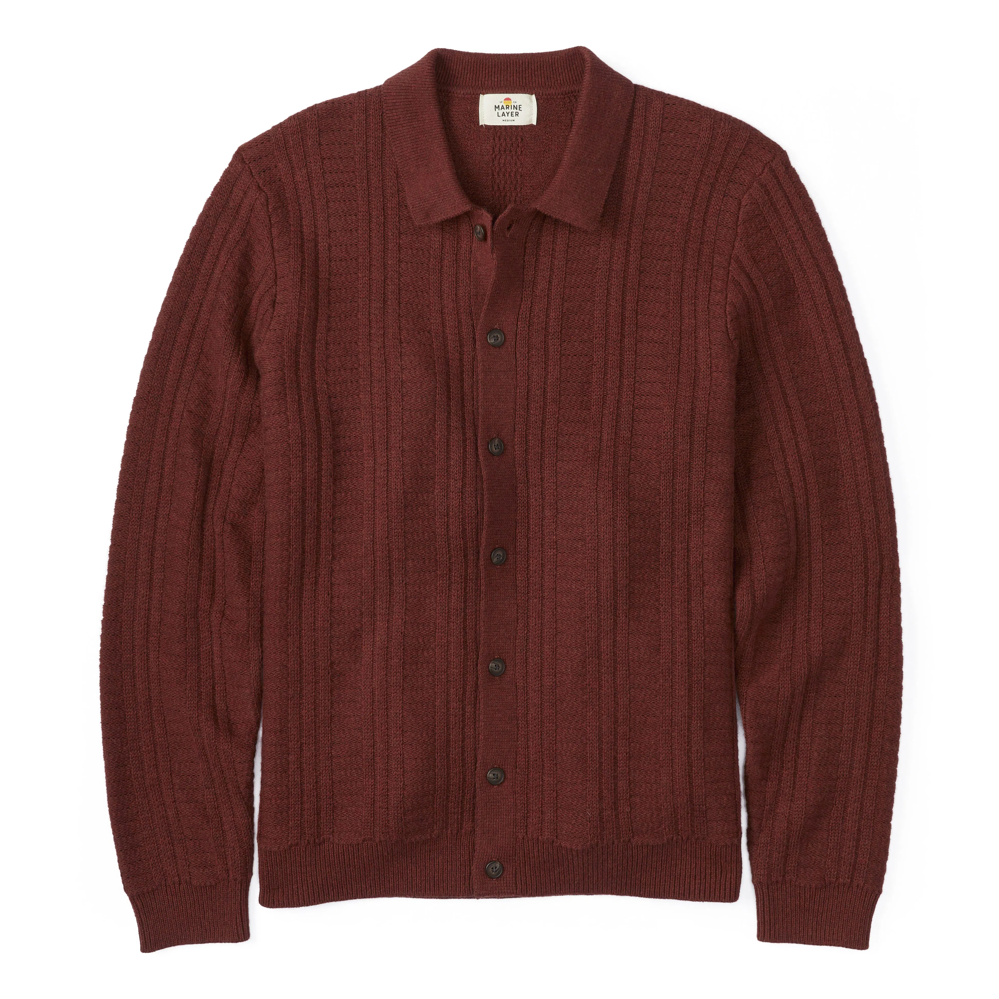Sweater Button Down Polo