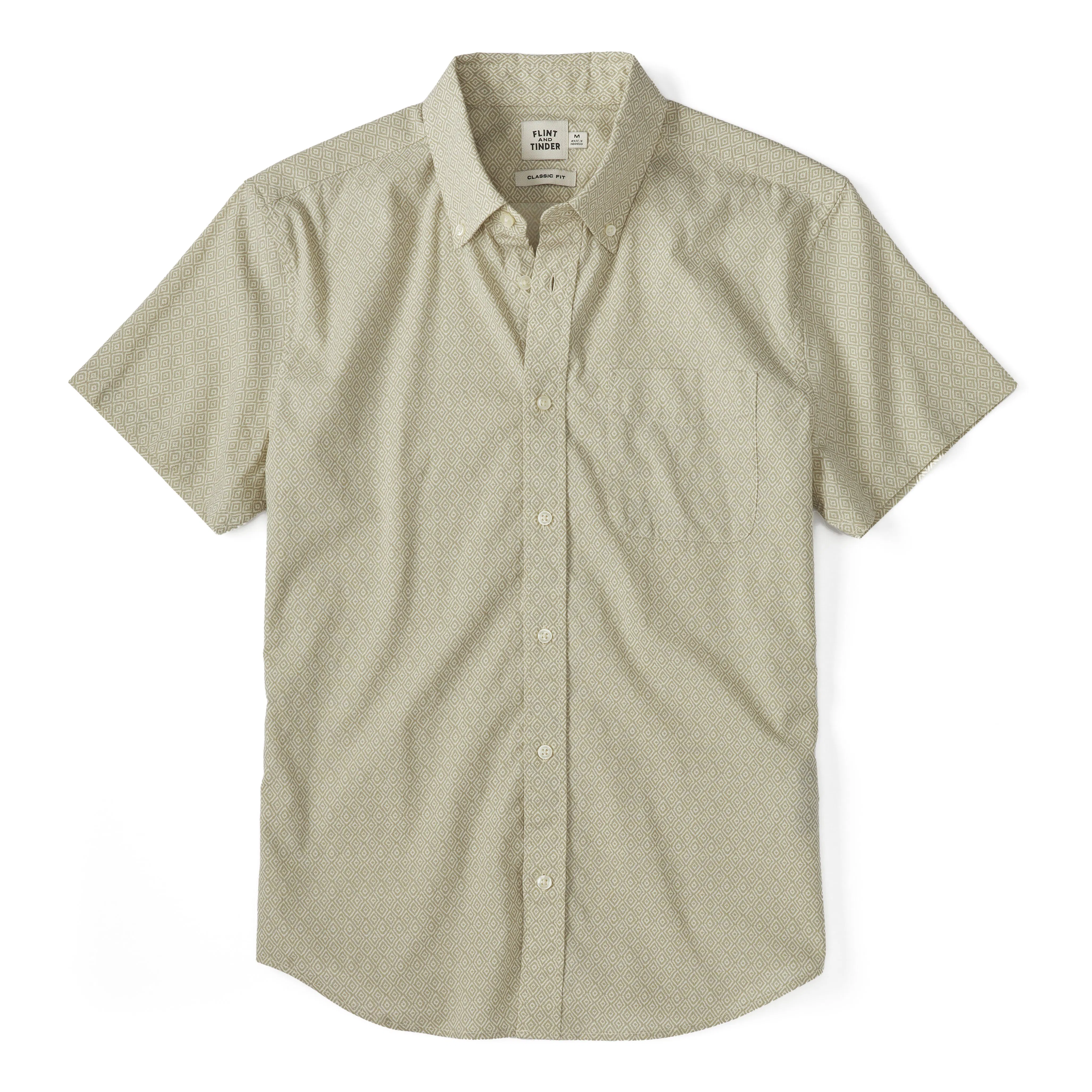 Short Sleeve Stretch Cotton Shirt